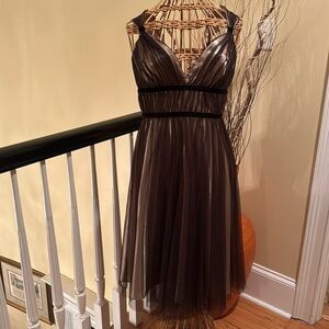 De Laru Collection Vintage 1970s 1980s gold and brown tulle
